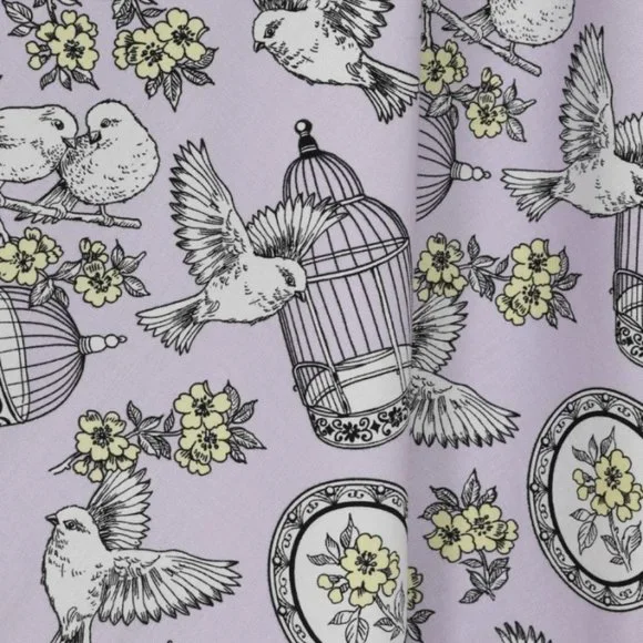 NEW Hell Bunny Lavender Plus Size Birdcage Dress 3X - Picture 4 of 5